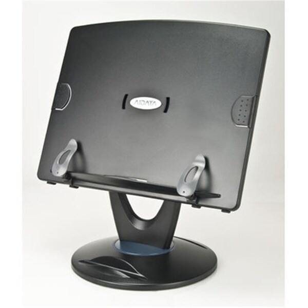 Aidata Corp Co Ltd Aidata USA BH6001B Ergo Book & Copy Desktop Station with Swivel Base; Black - Case of 12 BH6001B - main